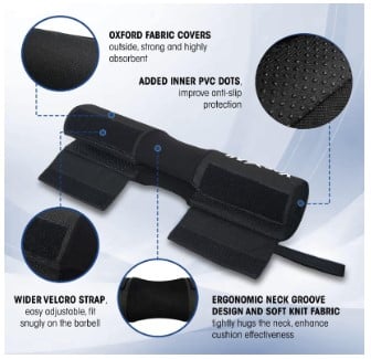 Yes4All Ergonomic Barbell Pad