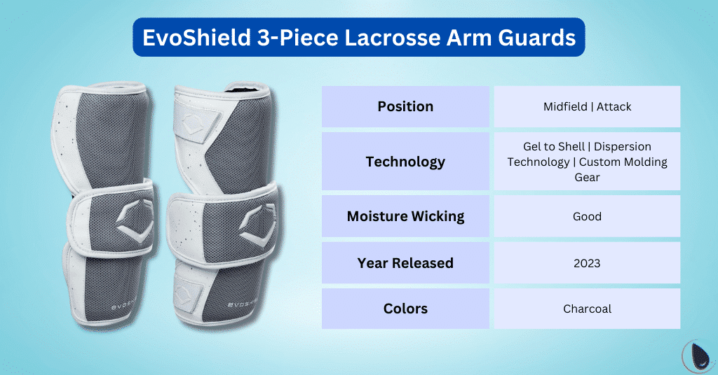 EvoShield 3-Piece Lacrosse Arm Guards