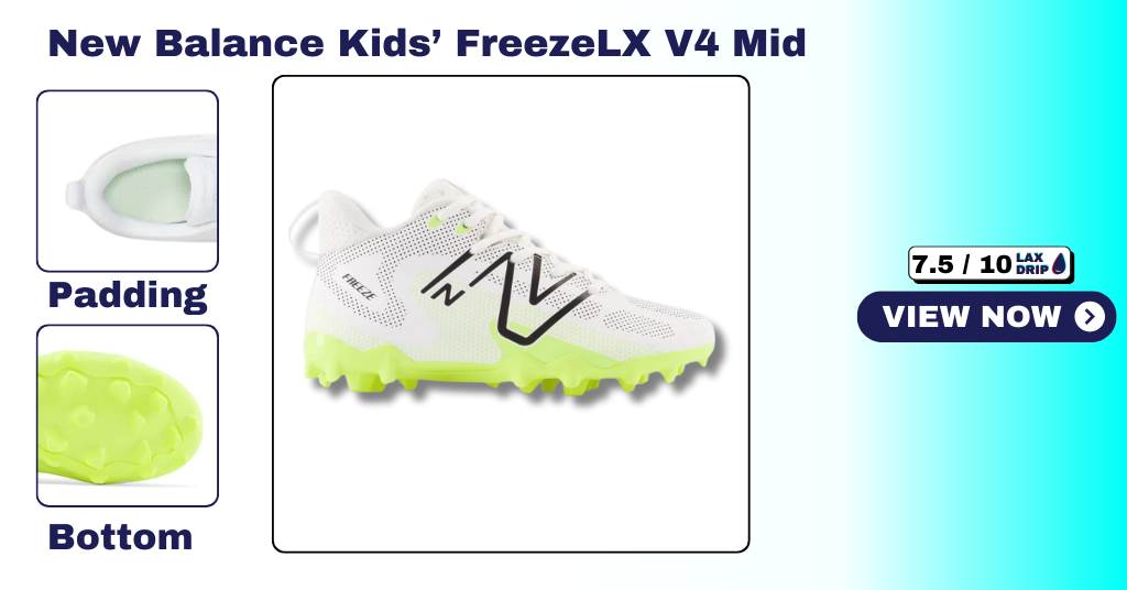 New Balance Kids' FreezeLX V4 Mid Lacrosse Cleats